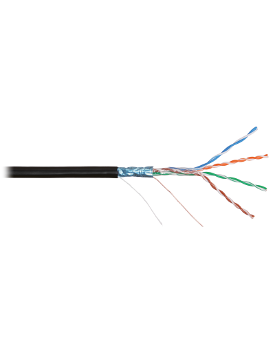 F/UTP 4pair, Cat5e, Solid, Out, PVC (NMC 4200B-BK). Кабель «витая пара» (LAN) для структурированных систем связи. NIKOMAX в Миассе