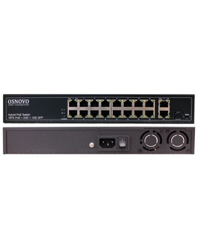 SW-61621(300W). Коммутатор 16-портовый Fast Ethernet с PoE. OSNOVO в Миассе