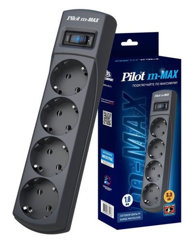 Pilot m-MAX 1.8м. Сетевой фильтр. Pilot в Миассе