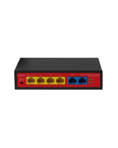 PND-04P-2M Lite (48W). Коммутатор неуправляемый 6-портовый с функцией PoE. Polyvision в Миассе