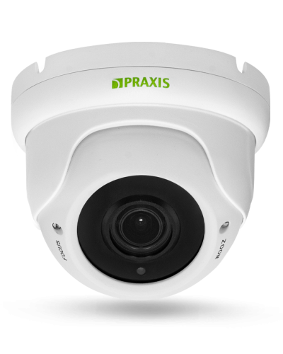PP-7141IP 2.8-12 AUDIO. Видеокамера IP купольная. Praxis в Миассе