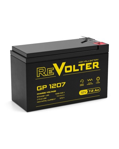 Revolter GP 1207. Аккумулятор автомобильный герметичный свинцово-кислотный. Revolter в Миассе