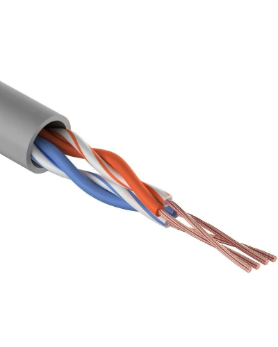 U/UTP, CAT 5e, PVC, 2PR, 24AWG, INDOOR, STRANDED, серый, 305м REXANT (01-0026). Кабель «витая пара» (LAN) для структурированных систем связи. Rexant в Миассе