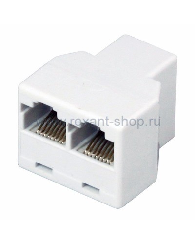 Двойник компьютерный UTP RJ-45(8P8C) (гнездо - 2 гнезда) REXANT (03-0103): Кабельный соединитель в Миассе