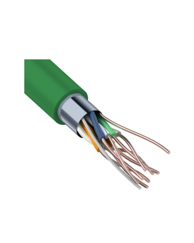 F/UTP, CAT 5e, нг(А)-LSLTx, 4х2х0,52мм, 24AWG, INDOOR, SOLID, зеленый, 305м REXANT (01-0161). Кабель «витая пара» (LAN) для структурированных систем связи. Rexant в Миассе