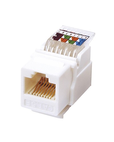 Модуль Keystone Jack RJ-45(8P8C), UTP, CAT 5e, тип 180 градусов, самозажимной, белый REXANT (03-1012): Модуль Keystone Jack в Миассе