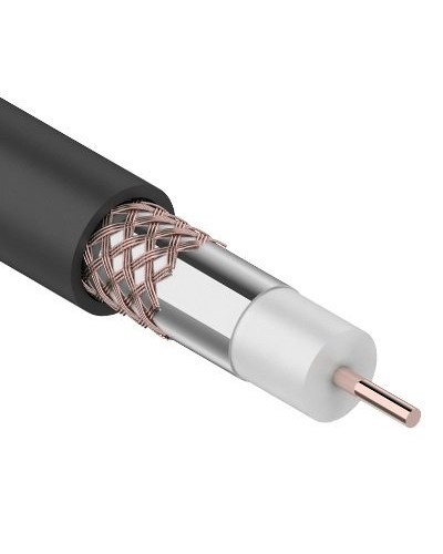 RG-6U+Cu, 75 Ом, Cu/Al/Cu, 64%, 100м. OUTDOOR REXANT (01-2222). Кабель коаксиальный радиочастотный. Rexant в Миассе