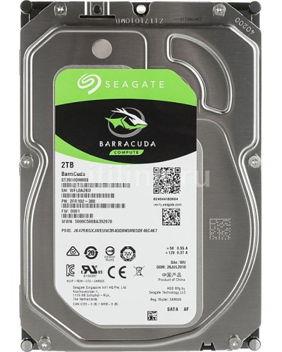 HDD 2000 GB (2 TB) SATA-III Barracuda (ST2000DM008). Жесткий диск (HDD) для видеонаблюдения. Seagate в Миассе