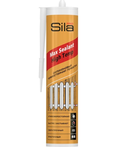 Герметик Sila PRO Max Sealant, High Temp, термостойкий, 280 мл. Герметик силиконовый термостойкий, красный. Sila в Миассе