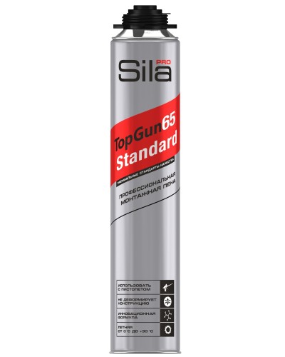 Пена монтажная Sila Pro TopGun 65 STANDARD, 850 мл. Пена монтажная профессиональная. Sila в Миассе