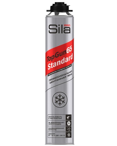 Пена монтажная Sila Pro TopGun 65 STANDARD winter, 850 мл. Пена монтажная профессиональная. Sila в Миассе