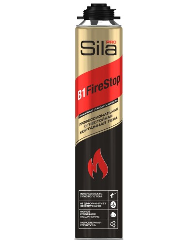 Пена огнестойкая Sila Pro B1 Firestop, 750 мл: Пена монтажная профессиональная в Миассе