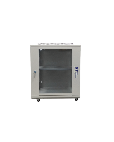 ST-NC12U600 (серый) С ПОЛКОЙ. Шкаф телекоммуникационный 19 настенный 12U. Space Technology в Миассе