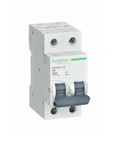 City9 Set 2P 6А 4.5kA С (C9F34206). Автоматический выключатель. Systeme Electric в Миассе
