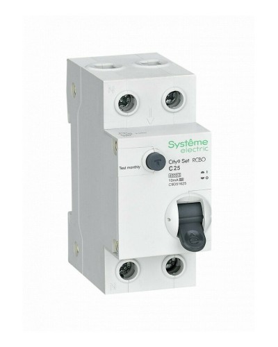 City9 Set 1P+N С 25А 4.5kA 10мА A 230В (C9D51625). Автоматический выключатель дифференциального тока. Systeme Electric в Миассе