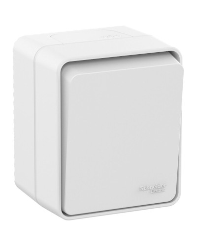 AtlasDesign PROFI54 выключатель 1-клавишный, открытой установки, белый (ATN540111). Выключатель. Systeme Electric в Миассе