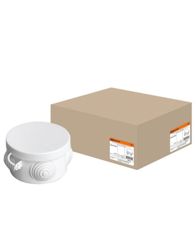 Коробка ОП D65х40мм, крышка, IP54, 4вх. (SQ1401-0501). Распаячная коробка. TDM ЕLECTRIC в Миассе