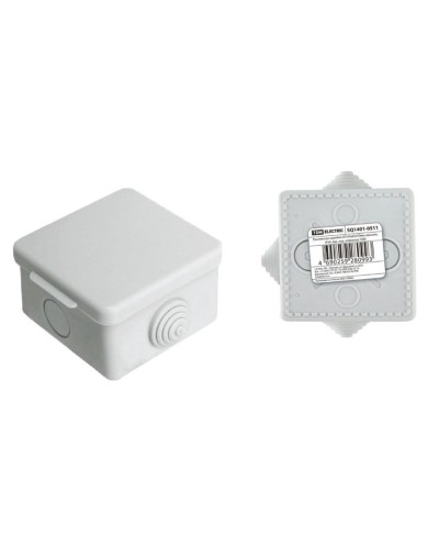 Коробка ОП 65х65х50мм, крышка, IP54, 4вх (SQ1401-0511). Распаячная коробка. TDM ЕLECTRIC в Миассе