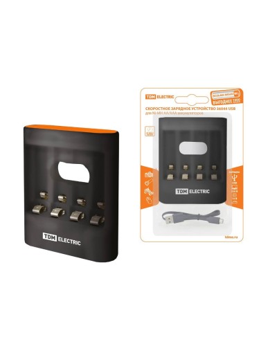 Зарядное устройство 36044 (3600mA 4слота АА/ААА 4 кан.USB) (SQ1702-0100). Зарядное устройство. TDM ЕLECTRIC в Миассе