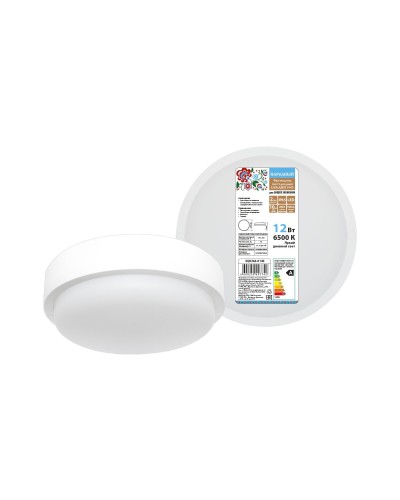 ДПП 3901 12Вт 6500К IP65 белый круг (SQ0366-0140). Светодиодный светильник LED. TDM ЕLECTRIC в Миассе