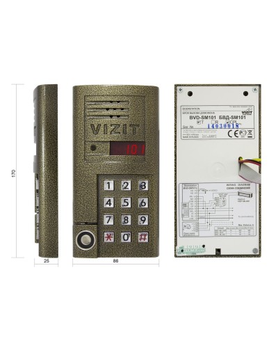 БВД-SM101TCPL. Вызывная панель цветная. VIZIT в Миассе