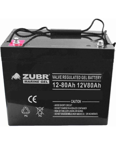 ZUBR MARINE GEL NPG 12-80 (12V, 80Ah). Аккумулятор герметичный свинцово-кислотный. ZUBR в Миассе
