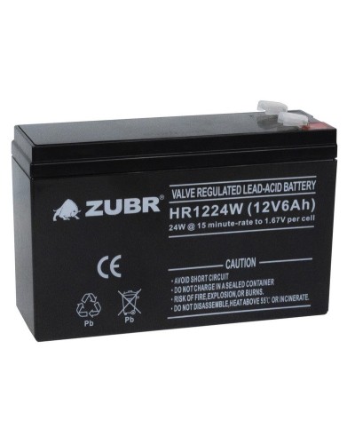 ZUBR HR 1224W (12V, 6Ah). Аккумулятор герметичный свинцово-кислотный. ZUBR в Миассе