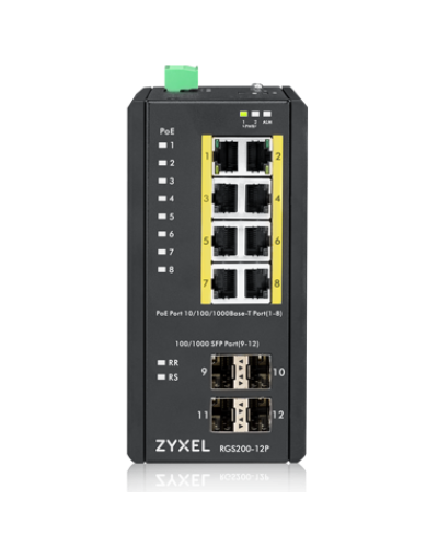 RGS200-12P-ZZ0101F. Промышленный L2 PoE+ коммутатор. ZYXEL в Миассе
