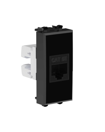 Розетка RJ-45, кат.5E, Avanti, 1 модуль, черный квадрат (4402661): Розетка компьютерная модульная в Миассе