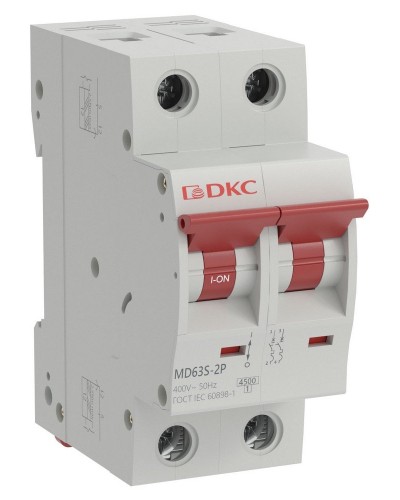 YON max MD63S 2P 20А 4,5кА C (MD63S-2PC20). Автоматический выключатель. ДКС в Миассе