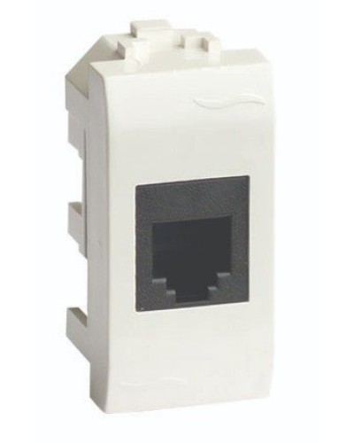 Розетка RJ-45 Brava 1 модуль слоновая кость (75654S): Розетка компьютерная с одним разъёмом в Миассе