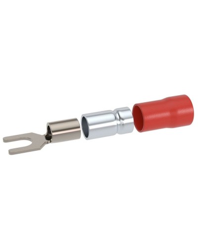 Наконечник вилочный НВИ 0,25-1,5 М3 (D3,2мм) (100 шт) (2A13P-DS-PVC). Наконечник вилочный с изолированным фланцем ПВХ, двойная гильза. ДКС в Миассе