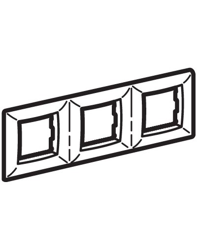 Рамка на 2+2+2 модуля (трехместная), белая (75013W): Рамка трехместная, Brava в Миассе