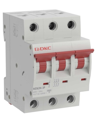 YON max MD63N 3P 6А 6кА C (MD63N-3PC6). Автоматический выключатель. ДКС в Миассе