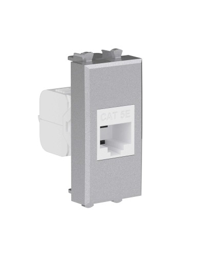 Розетка RJ-45, кат.5E, Avanti, 1 модуль, закаленная сталь (4404661): Розетка компьютерная модульная в Миассе