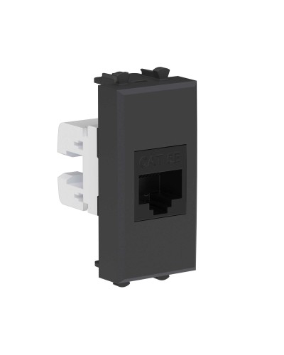 Розетка RJ-45, кат.5E, Avanti, 1 модуль, черный матовый (4412661): Розетка компьютерная модульная в Миассе