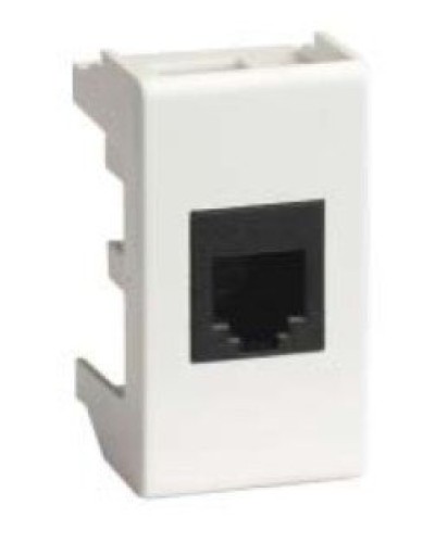 Розетка RJ-45 Viva 1 модуль белая (45038): Розетка компьютерная с одним разъёмом в Миассе