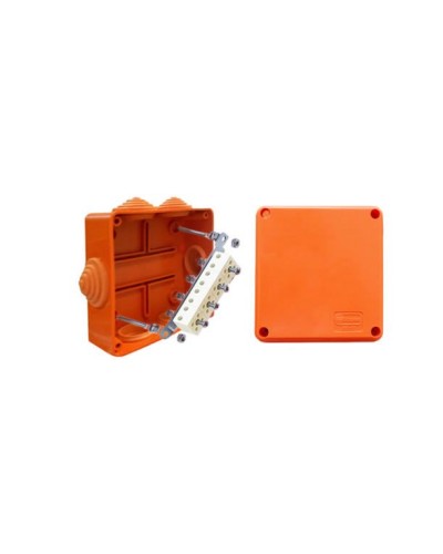 Коробка JBS100 100х100х55, 6 вых., 3P (0,15…4мм²) (43107HF): Коробка монтажная, огнестойкая, без галогена в Миассе