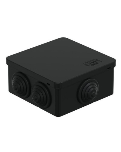 Коробка JBS101 100х100х55, 6 вых., IP55, черная (44037BL-1). Коробка монтажная. Экопласт в Миассе