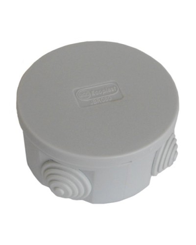 Коробка JBR080 D=80х40, 4 вых., IP44, серая (44005). Коробка монтажная. Экопласт в Миассе
