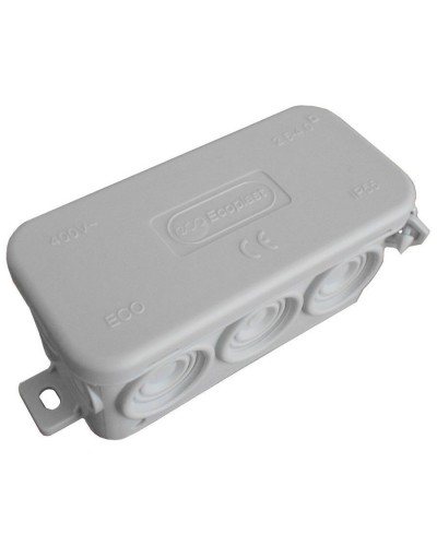 Коробка JBL090 90х42х40, 10вых., 4P (0,15…2,5мм²) серая (43154HF-GR). Коробка монтажная, огнестойкая, без галогена. Экопласт в Миассе