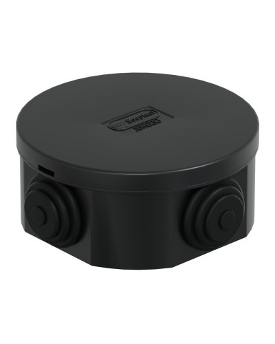 Коробка JBR080 D=80х40, 4 вых., IP44, черная (44005BL-1). Коробка монтажная. Экопласт в Миассе