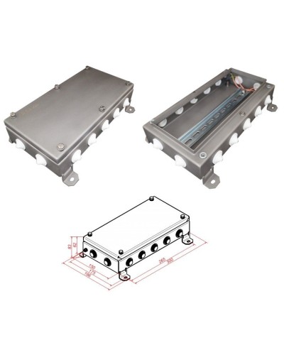 КМ IP55-1530, 14 вводов, нержавейка. Коробка монтажная электротехническая. Гефест в Миассе