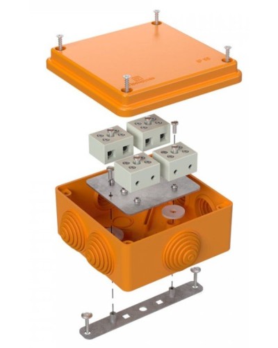 Коробка огнестойкая 100х100х50 (40-0300-FR1.5-8). Коробка огнестойкая для открытой установки. Промрукав в Миассе