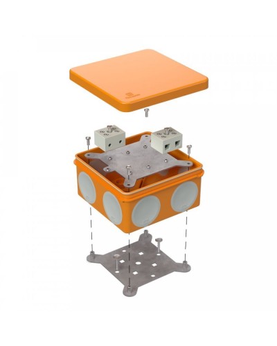 Коробка огнестойкая 60-0300-FR6.0-4 Е15-Е120 100х100х50. Коробка огнестойкая для открытой установки. Промрукав в Миассе