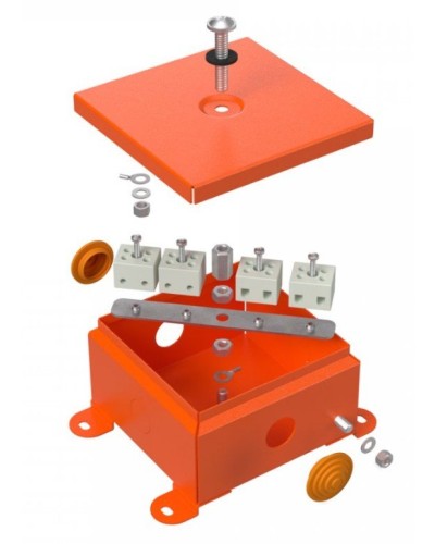 Коробка металлическая огнестойкая 110х110х65 (70-0360-FR2.5-4). Коробка металлическая огнестойкая. Промрукав в Миассе