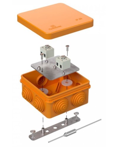 Коробка огнестойкая 80х80х40 (40-0210-FR2.5-4-П). Коробка огнестойкая для открытой установки. Промрукав в Миассе