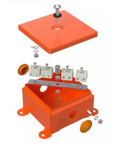 Коробка огнестойкая 110х110х65 (70-0360-FR6.0-8). Коробка огнестойкая для открытой установки. Промрукав в Миассе