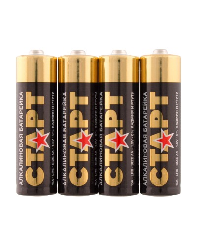 СТАРТ LR6-SH4-BOX (1,5 В, AA, LR6), упак. 4 шт.. Алкалиновые батарейки. СТАРТ в Миассе